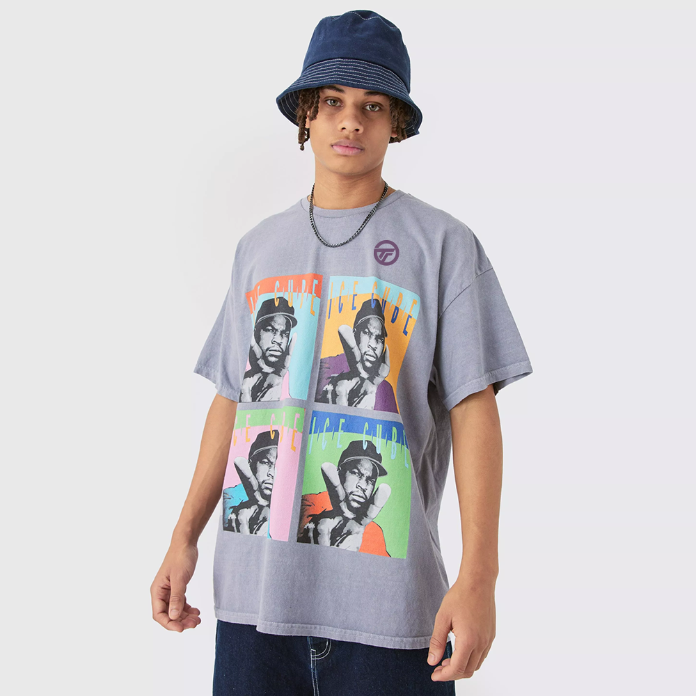 Oversized Ice Cube Wash License T-Shirt